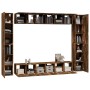 Set de muebles de TV 10 pzas madera contrachapada roble ahumado by , TV Furniture - Ref: Foro24-3120248, Price: 380,36 €, Dis...