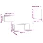 Set de muebles de TV 4 pzas madera contrachapada roble ahumado | Foro24.es | Tu tienda online para hogar, jardín y más Foro24.es