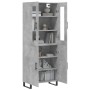 Aparador alto madera contrachapada gris hormigón 69,5x34x180 cm by , Sideboards - Ref: Foro24-3198237, Price: 151,07 €, Disco...