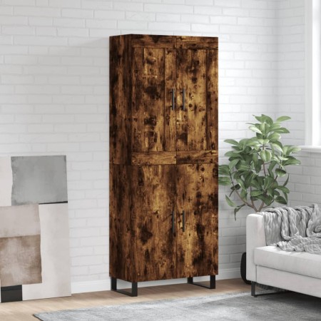 Aparador alto madera contrachapada roble ahumado 69,5x34x180 cm by , Sideboards - Ref: Foro24-3199582, Price: 146,08 €, Disco...