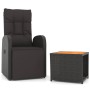 Juego muebles jardín 2 pzas madera acacia ratán sintético negro von , Gartensets - Ref: Foro24-3157651, Preis: 219,16 €, Raba...