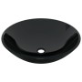 Lavabo de baño grifo y desagüe de empuje vidrio templado negro by , Sinks - Ref: Foro24-3098453, Price: 103,78 €, Discount: %