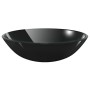 Lavabo de baño grifo y desagüe de empuje vidrio templado negro by , Sinks - Ref: Foro24-3098453, Price: 103,78 €, Discount: %