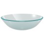 Lavabo baño grifo&desagüe de empuje vidrio templado esmerilado by , Sinks - Ref: Foro24-3098447, Price: 99,04 €, Discount: %