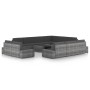 Juego muebles de jardín 12 pzas y cojines ratán sintético gris by , Garden sets - Ref: Foro24-3067179, Price: 1,00 €, Discoun...
