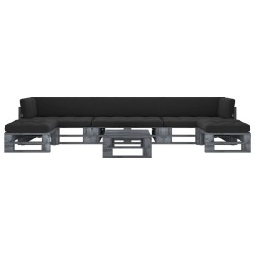 Muebles de palets 6 pzas y cojines madera pino impregnada gris von , Gartensets - Ref: Foro24-3066920, Preis: 604,18 €, Rabat...