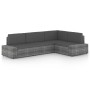 Juego muebles de jardín 4 pzas y cojines ratán sintético gris by , Garden sets - Ref: Foro24-3067170, Price: 429,43 €, Discou...