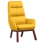 Sillón de relax de tela amarillo mostaza