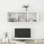 Mueble de pared para TV madera contrachapada blanco 37x37x107cm | Foro24.es | Tu tienda online para hogar, jardín y más Foro24.es