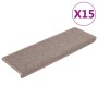 Alfombras de peldaños de escalera 15 uds marrón claro 65x21x4cm by , Stair mats - Ref: Foro24-134569, Price: 87,82 €, Discoun...