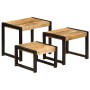Mesas apilables 3 unidades madera maciza de mango by , Side tables - Ref: Foro24-247404, Price: 191,83 €, Discount: %