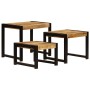 Mesas apilables 3 unidades madera maciza de mango by , Side tables - Ref: Foro24-247404, Price: 191,83 €, Discount: %