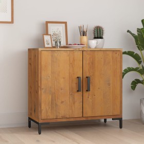 Aparador de madera maciza de pino marrón 75x35x70
