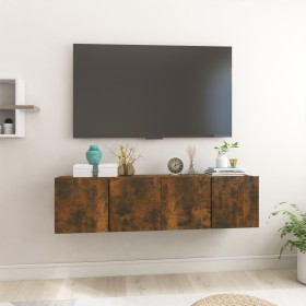 Muebles para TV colgantes 2 uds roble ahumado 60x30x30 cm by , TV Furniture - Ref: Foro24-815868, Price: 61,55 €, Discount: %