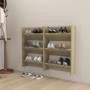 Zapateros de pared 2 uds contrachapada roble Sonoma 60x18x90 cm by , Shoe racks and shoe organizers - Ref: Foro24-806766, Pri...