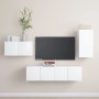Set de muebles de salón TV 4 piezas madera de ingeniería blanco by , TV Furniture - Ref: Foro24-3078677, Price: 120,64 €, Dis...
