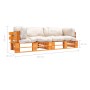 Sofás de jardín de palets 2 uds con cojines arena madera pino by , Outdoor sofas - Ref: Foro24-277450, Price: 290,47 €, Disco...