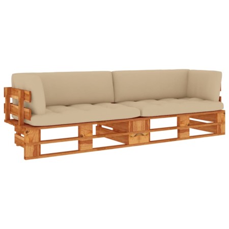Sofá de palets 2 plazas cojines madera pino impregnada marrón von , Gartensets - Ref: Foro24-3066664, Preis: 296,93 €, Rabatt: %