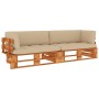 Sofá de palets 2 plazas cojines madera pino impregnada marrón von , Gartensets - Ref: Foro24-3066664, Preis: 296,93 €, Rabatt: %