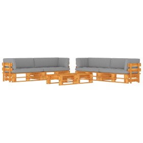 Muebles de palets 6 pzas y cojines madera pino impregnada miel by , Garden sets - Ref: Foro24-3067023, Price: 737,88 €, Disco...