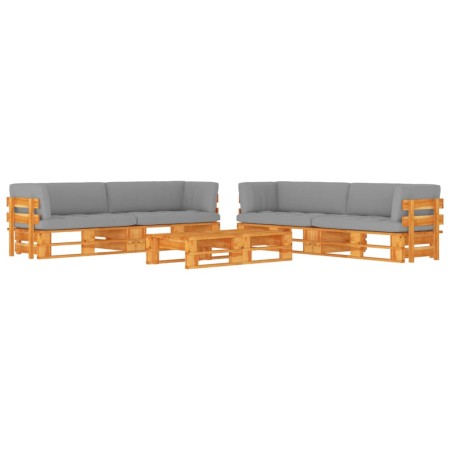 Muebles de palets 6 pzas y cojines madera pino impregnada miel by , Garden sets - Ref: Foro24-3067023, Price: 737,88 €, Disco...