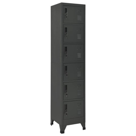 Taquilla de acero gris antracita 38x40x180 cm by , Lockers and storage cabinets - Ref: Foro24-339795, Price: 193,33 €, Discou...