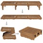 Tumbona plegable con cojín madera maciza de acacia von , Liegen - Ref: Foro24-3064167, Preis: 246,76 €, Rabatt: %