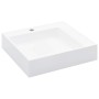 Lavabo 50x50x12,3 cm resina mineral/mármol blanco