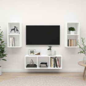 Juego de muebles de salón 3 piezas madera