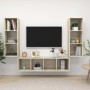 Juego de muebles de salón 3 pzas madera ingeniería roble Sonoma | Foro24.es | Tu tienda online para hogar, jardín y más Foro24.es