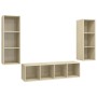 Juego de muebles de salón 3 pzas madera ingeniería roble Sonoma | Foro24.es | Tu tienda online para hogar, jardín y más Foro24.es