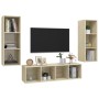 Juego de muebles de salón 3 pzas madera ingeniería roble Sonoma | Foro24.es | Tu tienda online para hogar, jardín y más Foro24.es