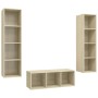Juego de muebles de salón 3 pzas madera ingeniería roble Sonoma | Foro24.es | Tu tienda online para hogar, jardín y más Foro24.es