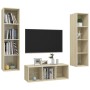 Juego de muebles de salón 3 pzas madera ingeniería roble Sonoma | Foro24.es | Tu tienda online para hogar, jardín y más Foro24.es