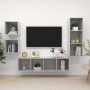 Set de muebles de salón 4 pzas madera ingeniería gris hormigón | Foro24.es | Tu tienda online para hogar, jardín y más Foro24.es