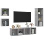 Set de muebles de salón 4 pzas madera ingeniería gris hormigón | Foro24.es | Tu tienda online para hogar, jardín y más Foro24.es