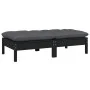 2-seater garden sofa with solid black pine wood cushions by vidaXL, Modular outdoor sofas - Ref: Foro24-806662, Price: 143,89...