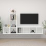 Juego de muebles de salón 3 piezas madera ingeniería blanco de , Muebles TV - Ref: Foro24-3079826, Precio: 130,67 €, Descuent...