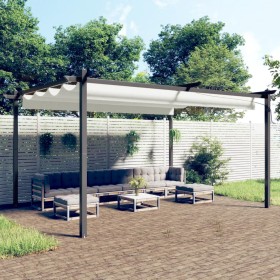 Gartenpavillon mit cremefarbenem Schiebedach 4x3 m von vidaXL, Zelte und Pavillons - Ref: Foro24-318537, Preis: 480,77 €, Rab...
