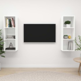 Muebles de salón de pared 2 uds madera ingeniería
