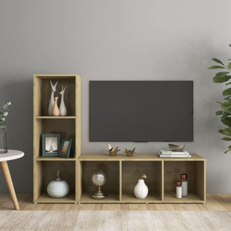 Muebles de salón 2 piezas madera de ingeniería roble Sonoma | Foro24.es | Tu tienda online para hogar, jardín y más Foro24.es