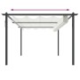 Garden gazebo with cream-colored retractable roof 4x3 m by vidaXL, Tents and gazebos - Ref: Foro24-318537, Price: 480,77 €, D...
