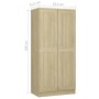 Armario de madera contrachapada color roble 82,5x51,5x180 cm von , Kleiderschränke - Ref: Foro24-803437, Preis: 146,13 €, Rab...