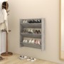 Zapatero de pared madera contrachapada gris hormigón 80x18x90cm by , Shoe racks and shoe organizers - Ref: Foro24-806785, Pri...