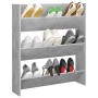 Zapatero de pared madera contrachapada gris hormigón 80x18x90cm by , Shoe racks and shoe organizers - Ref: Foro24-806785, Pri...
