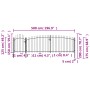Puerta de valla de jardín con punta de lanza 5x2 m negro by , garden gates - Ref: Foro24-146324, Price: 380,87 €, Discount: %