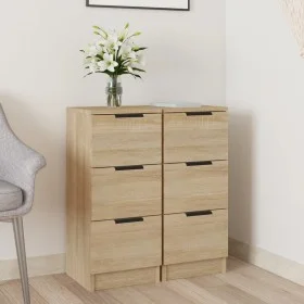Sideboards 2 Stück Sonoma-Eichensperrholz 30x30x70 cm von vidaXL, Sideboards - Ref: Foro24-811158, Preis: 92,38 €, Rabatt: %