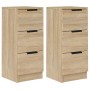 Aparadores 2 uds madera contrachapada roble Sonoma 30x30x70 cm de vidaXL, Aparadores - Ref: Foro24-811158, Precio: 94,05 €, D...
