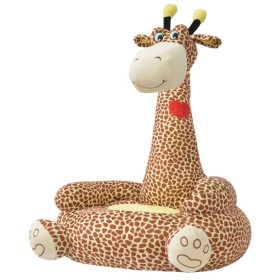 Silla de peluche para niños jirafa marrón by , Chairs and high chairs for children - Ref: Foro24-80160, Price: 98,57 €, Disco...