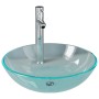 Lavabo de baño con grifo y desagüe de empuje vidrio templado von , Sinkt - Ref: Foro24-3098439, Preis: 91,42 €, Rabatt: %